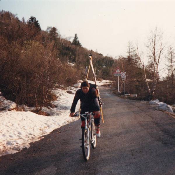 monte baldo con gli sci e navene trail 1986