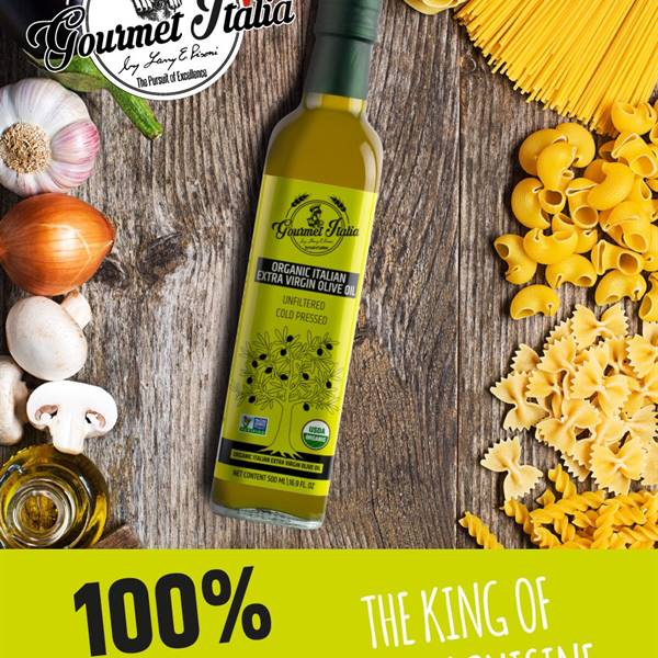100% ORGANIC EXTRA VIRGIN OLIVE OIL UNFILTERED