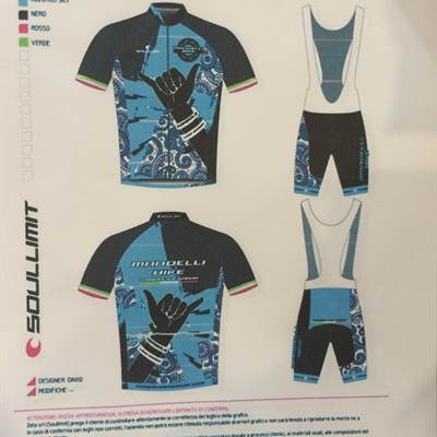 Bike wear 2016 azzurro unisex - Mandelli Bike - Fahrradverleih Gardasee - Bike rent - noleggio