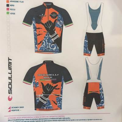 Bike wear unisex arancio fluo - Fahrradverleih Gardasee - Bike rent Torbole sul Garda