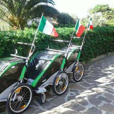 chariot thule  italia gardasee bike wear rent verleih