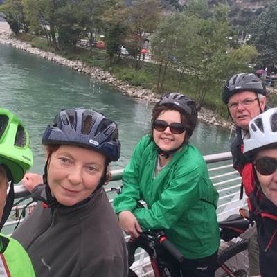 bike tours with  Patrick Rosita Grainne Tony  torbole bike shop rent a e-bike