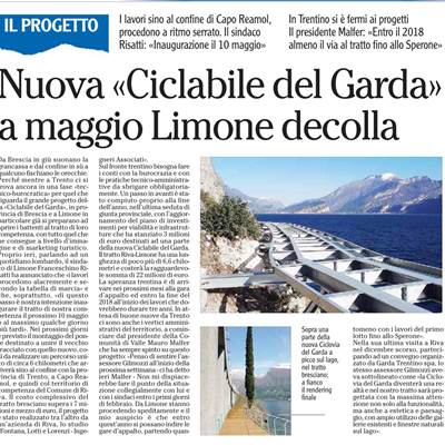 giornale 07/01/2018 fahrradverleih gardasee torbole bike e-bike rent a bike riva del garda