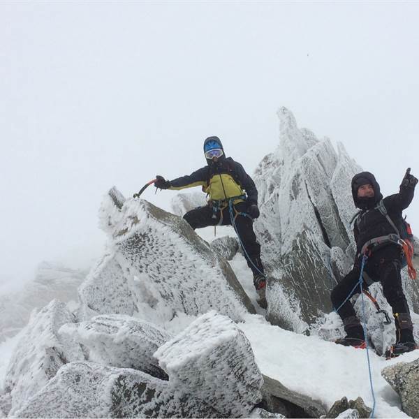 Ice climbing Monte Bianco