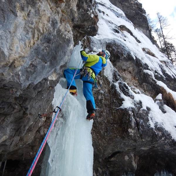 Ice climbing val di Brenta