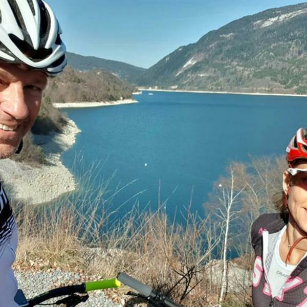 Lago di Molveno challenge with our friend Thomas