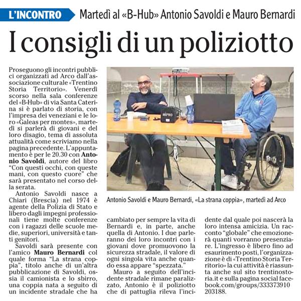 Incontri - Quotidiano L'Adige sabato 2 marzo 2024