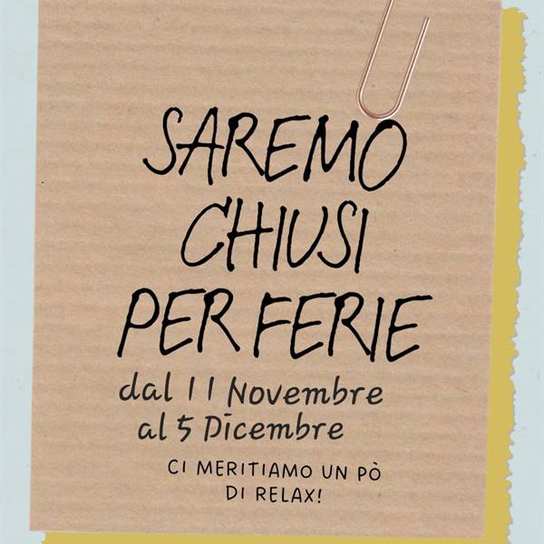 Vi aspettiamo dal  6 Dicembre 