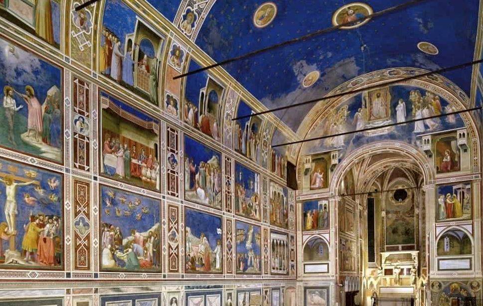 Padova, the frescoes from the 14th century are Unesco heritage