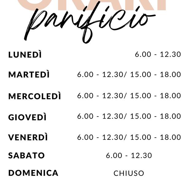 Orari nuovo punto vendita Mori
