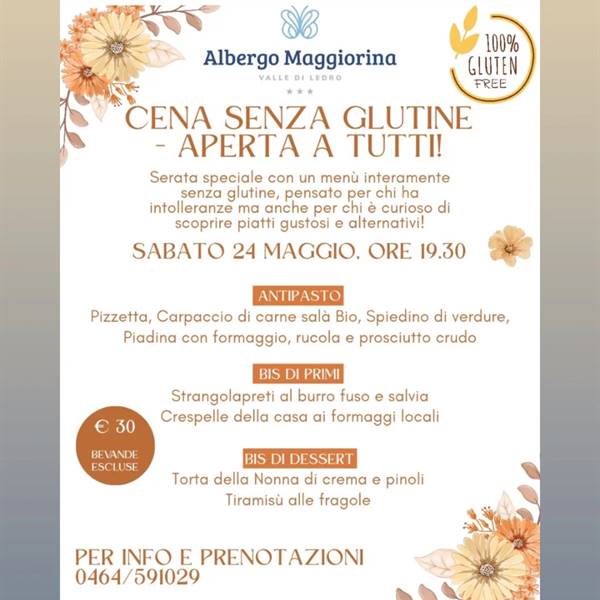 cena senza glutine per tutti