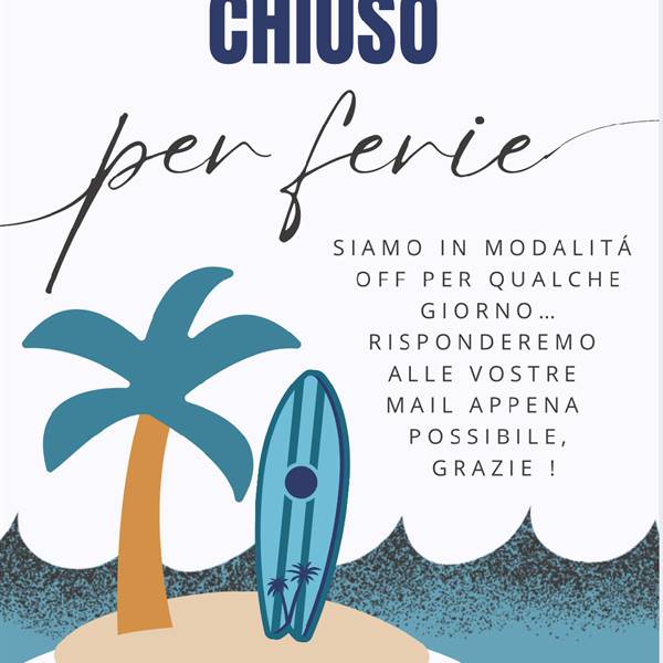 CHIUSO PER FERIE Fino al 2/02/2026
