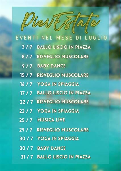 Eventi Ledro Luglio 2025